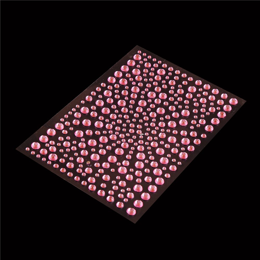DECORA 325pcs Blue Rhinestone Stickers Self-Adhesive Gemstone Embellishment Stickers for Nail Art Makeup Scrapbooking and Crafts