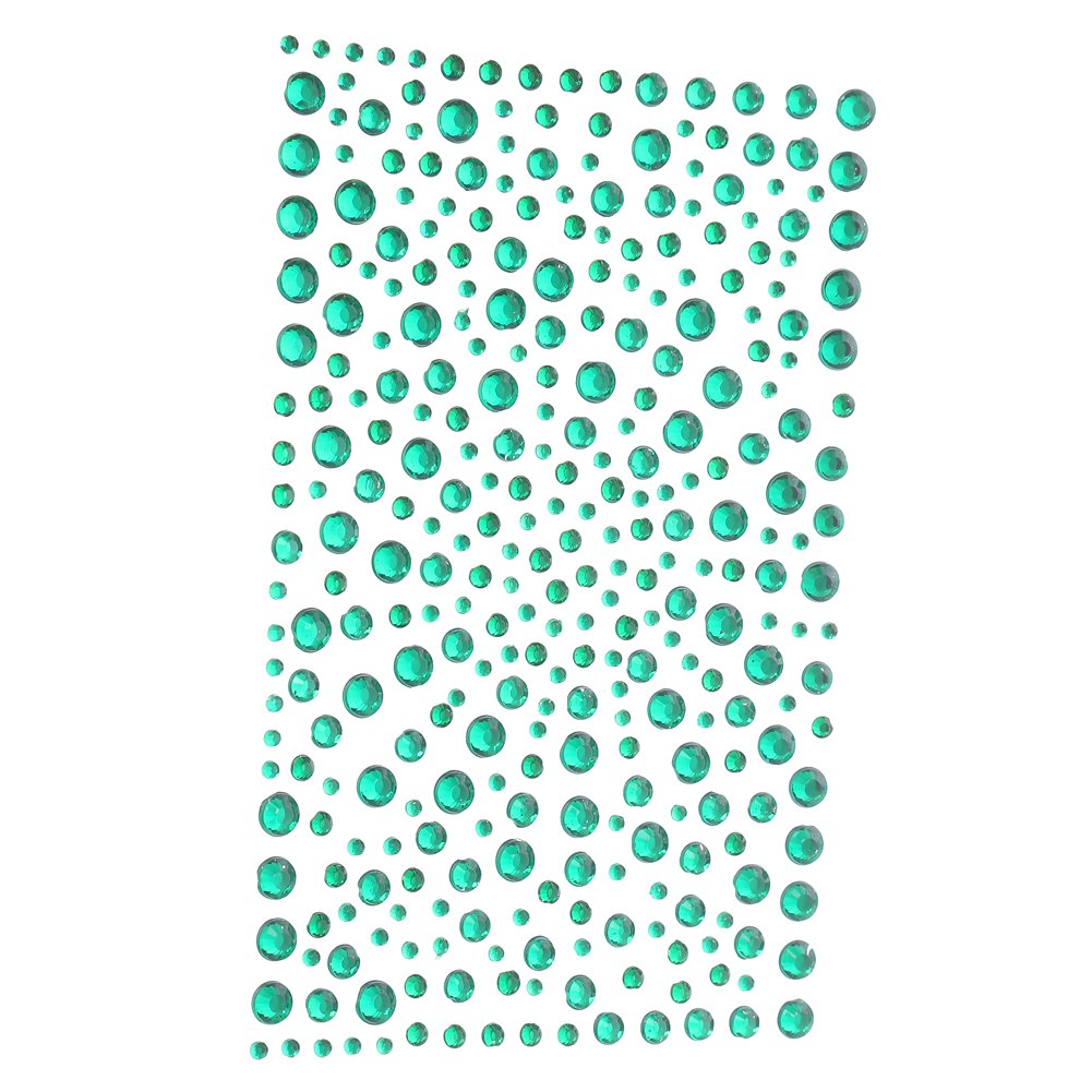DECORA 325pcs Blue Rhinestone Stickers Self-Adhesive Gemstone Embellishment Stickers for Nail Art Makeup Scrapbooking and Crafts