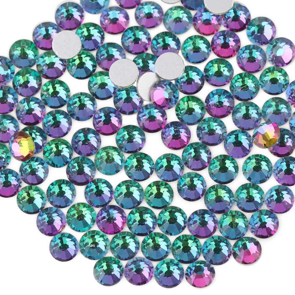Beadsland 1440 Piece Flat Back Crystal Rhinestones Round Gems, Sapphire(SS10(2.7-2.8mm))