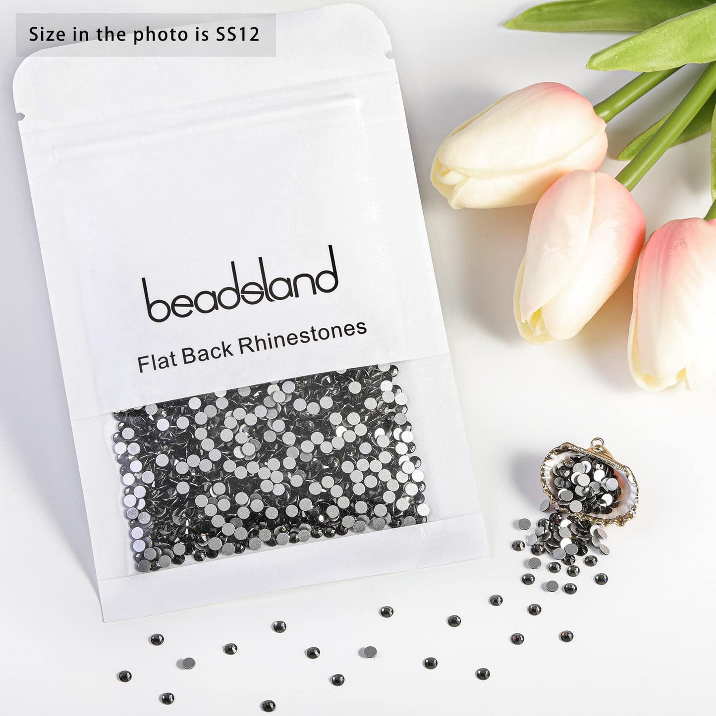 Beadsland 1440 Piece Flat Back Crystal Rhinestones Round Gems, Sapphire(SS10(2.7-2.8mm))