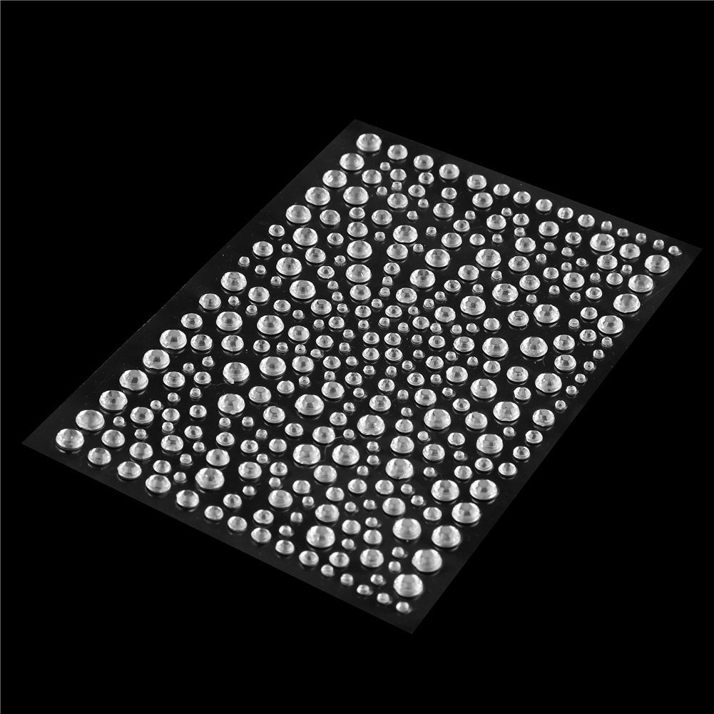 DECORA 325pcs Blue Rhinestone Stickers Self-Adhesive Gemstone Embellishment Stickers for Nail Art Makeup Scrapbooking and Crafts