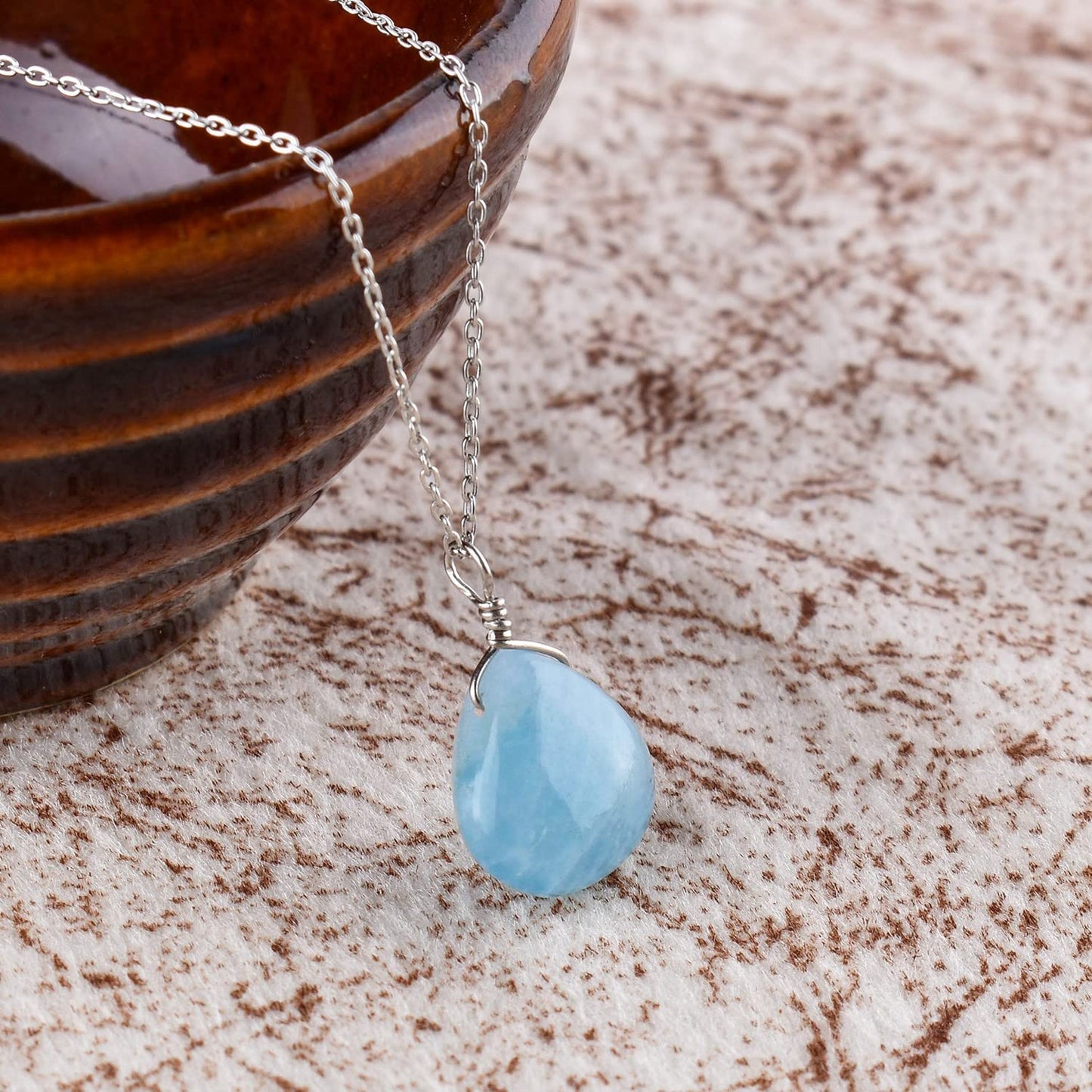 Luxurious Natural Blue Sapphire Gemstone Necklace - Chakra Healing Crystals, 925 Sterling Silver Handmade Statement Jewelry, Valentine Gift for Women, 18 inch by Odrillion Gems
